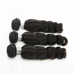 Human Hair Extension hair weaving Spring wave texture wholesale in stocks