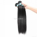unprocessed top quality full cuticle brazilian human hair extensions straight  2