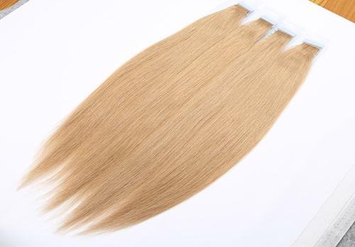 Long lasting all color straight tape hair extensions100% unprocessed virgin hair 2