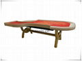 Wooden Roulette Table Red for casino use 4