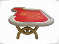 Wooden Roulette Table Red for casino use 5