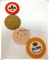 1/Single color ABS Roulette poker chips 1