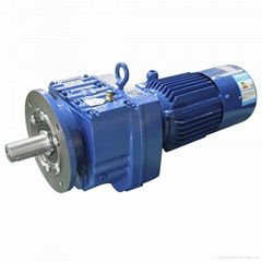 R series blue color helical geared motor for conveyor 