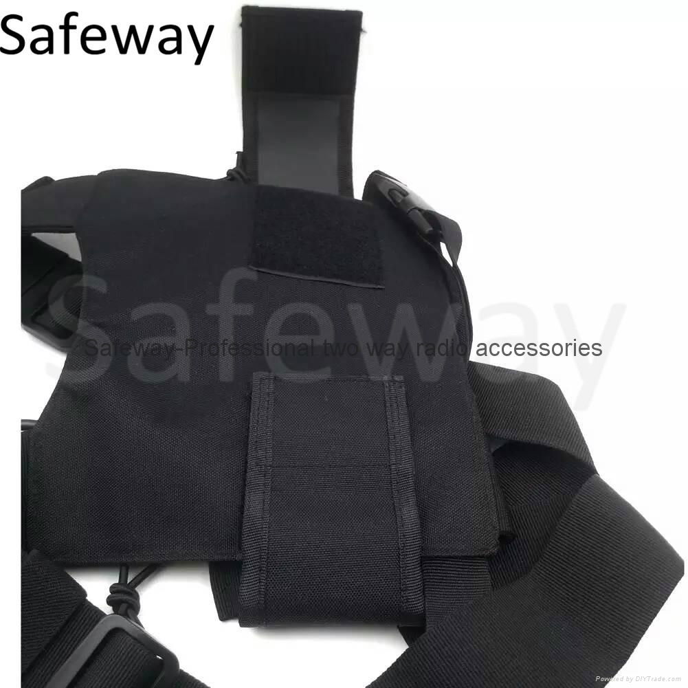 2016 New Nylon Two way radio pouch Chest Pack Pocket walkie talkie carry bag  2