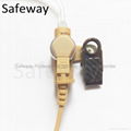 Beige color 2 wire acoustic tube earpiece headset for Kenwood and baofeng UV-5R 3