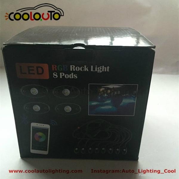 DC12V App control IP67 RGB color 8 pods led rock light/offroad led ligh 2