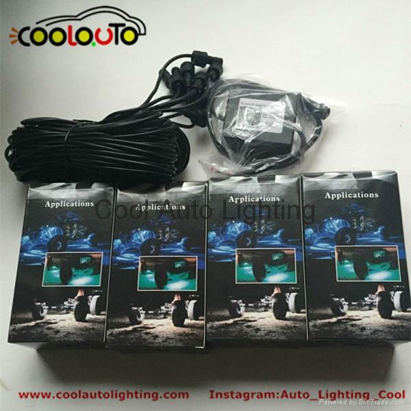 DC12V App control IP67 RGB color 8 pods led rock light/offroad led ligh