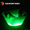 12L Plastic led illuminated wine ice bucket