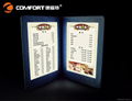 LED PU Leather Menu Cover for restaurant hotel