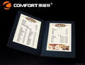 LED PU Leather Menu Cover for restaurant hotel 5