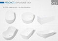  100% pure acrylic seamless solid surface bathtub 2