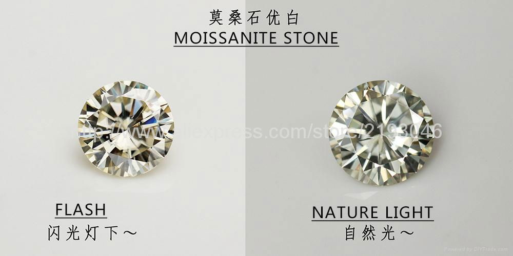 5.0mm 0.5 carat moissanite loose stone 2