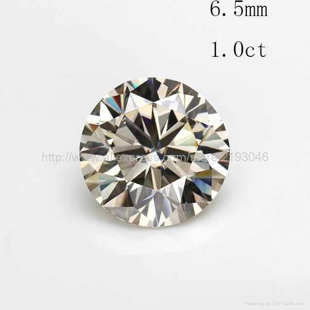 6.5mm 1.0 carat round moissanite loose gemstones