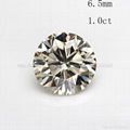 6.5mm 1.0 carat round moissanite loose gemstones