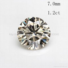 7.0mm 1.2 carat moissanite loose stone