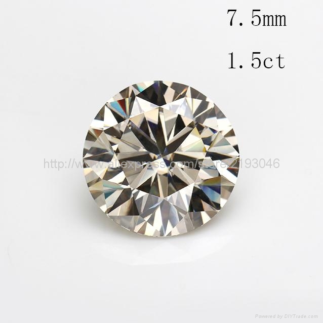 7.5mm 1.5 carat moissanite loose stone