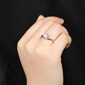 trendy 1.0 carat moissanite gold ring for wedding and engagement 5