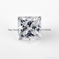 8.0mm princess cut moissanite loose stones 1