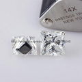 8.0mm princess cut moissanite loose stones 2