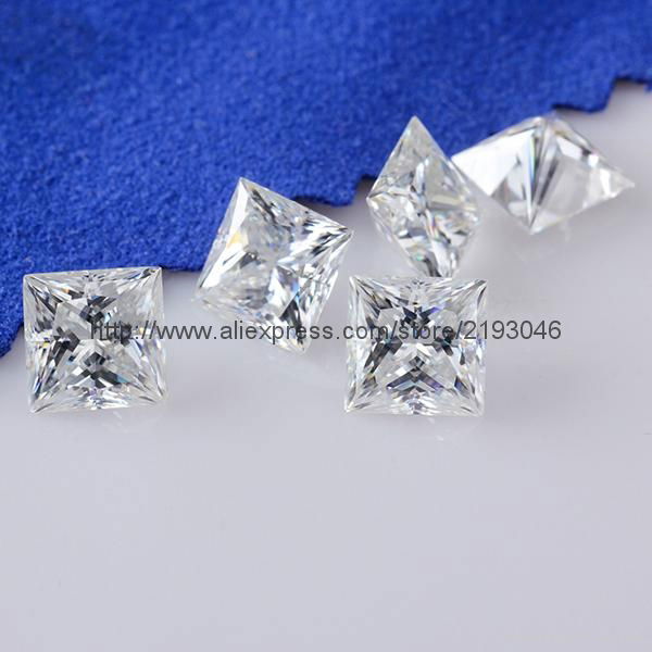 5*5mm princess cut moissanite loose stones