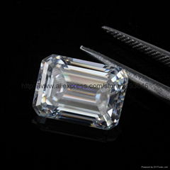 8*6mm emerald cut moissanite loose stones