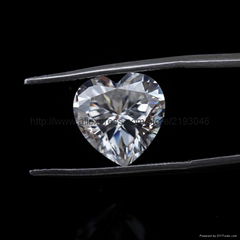 8*8mm Heart cut moissanite loose stones