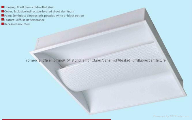 T5 fluorescent recessed troffer 595*295*80mm 