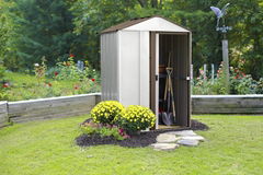 Metal garden sheds with apex roof