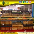 Wooden supermarket fruit and vegetable display food storage racks 2