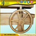 Soild wooden 3 layers bakery shelves with wheel 4