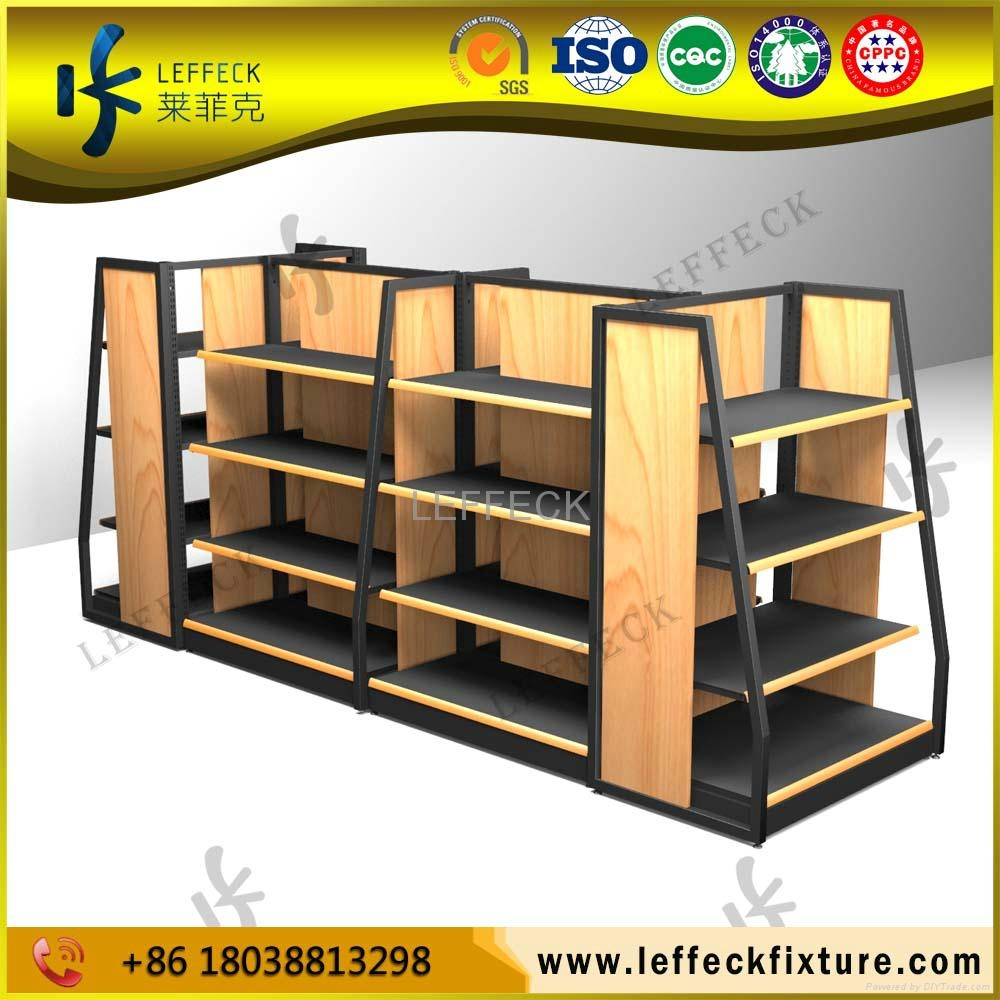 Gondola retail store corner display shelving HJS05 LEFFECK (China