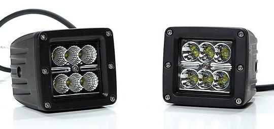 3inch 18w 6led cube pods in IP68 for 12v/24v cars offroad utv atv 2