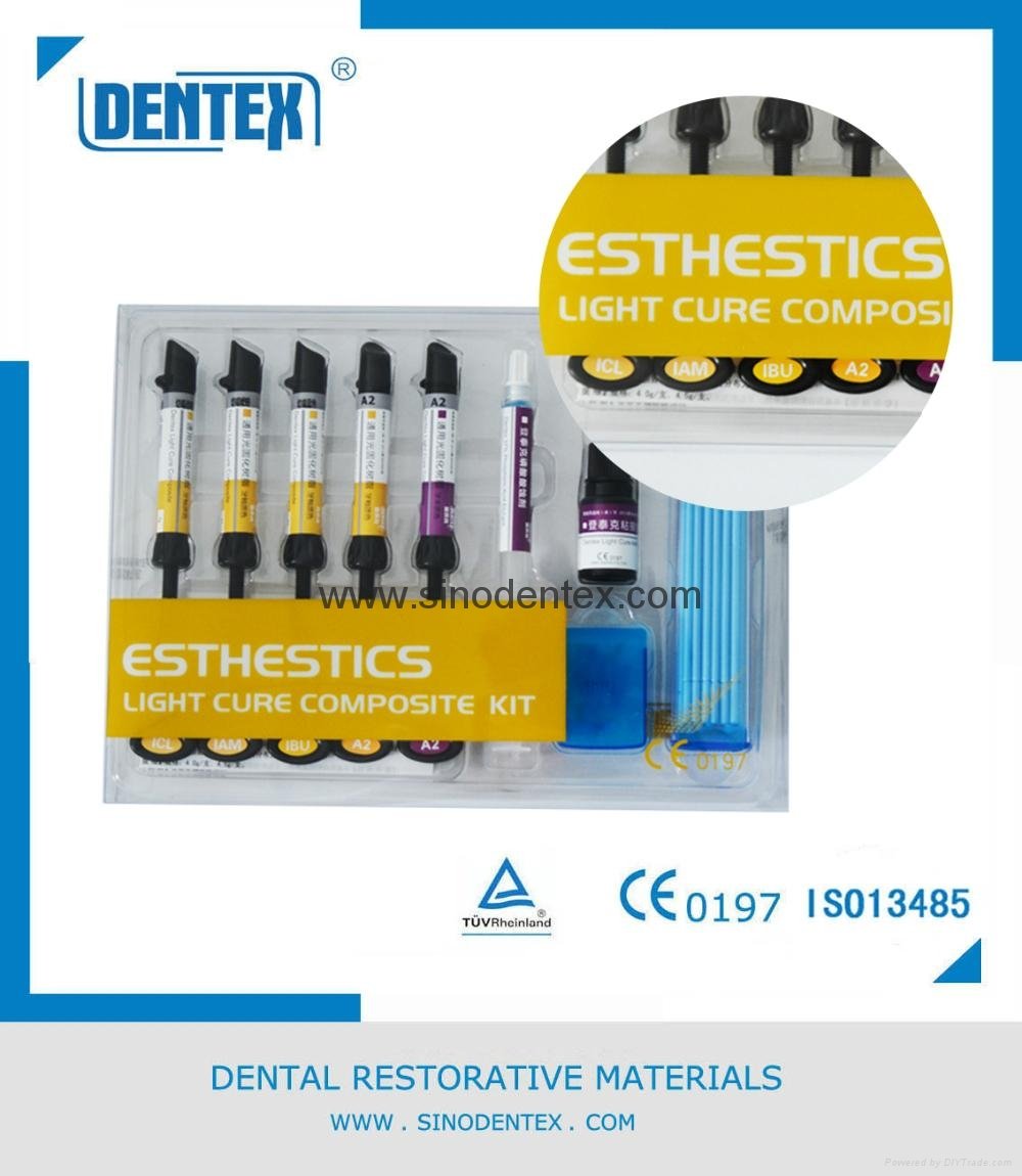 Dental Composite Dentex Anterior Light Cure Composite Kit 3