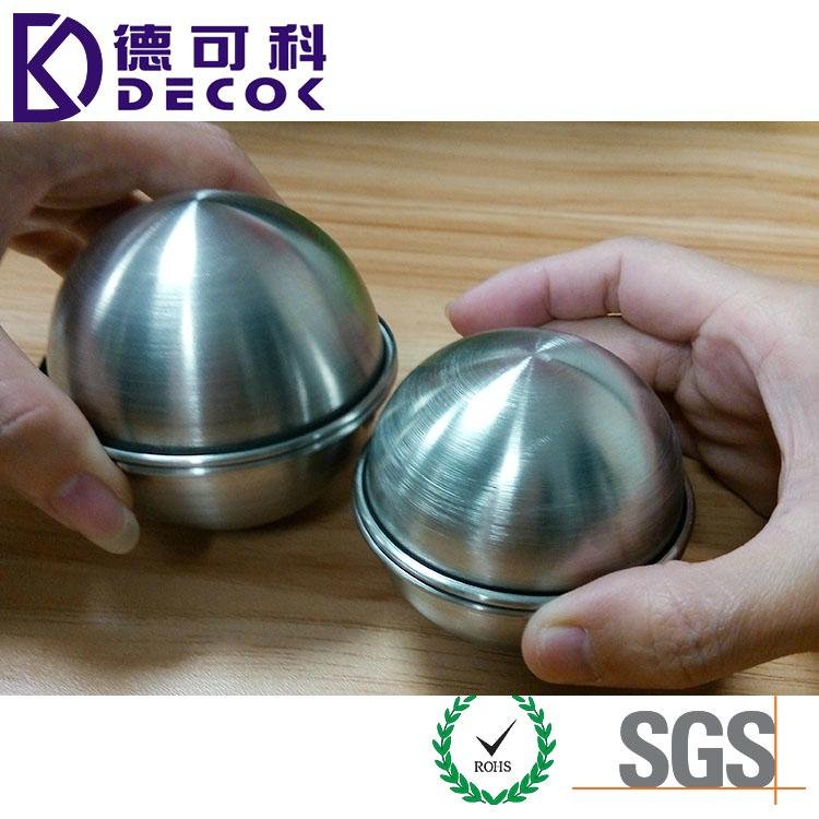 DIY Stainless Steel Bath Bomb Mold 3 Size in One Set 55mm 65mm 75mm 5