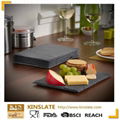 Wholesale rectangular shape natural black dinner slate plate 5