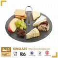Eco-friendly customized slate tray with handle for food 2