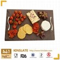 Eco-friendly customized slate tray with handle for food 3