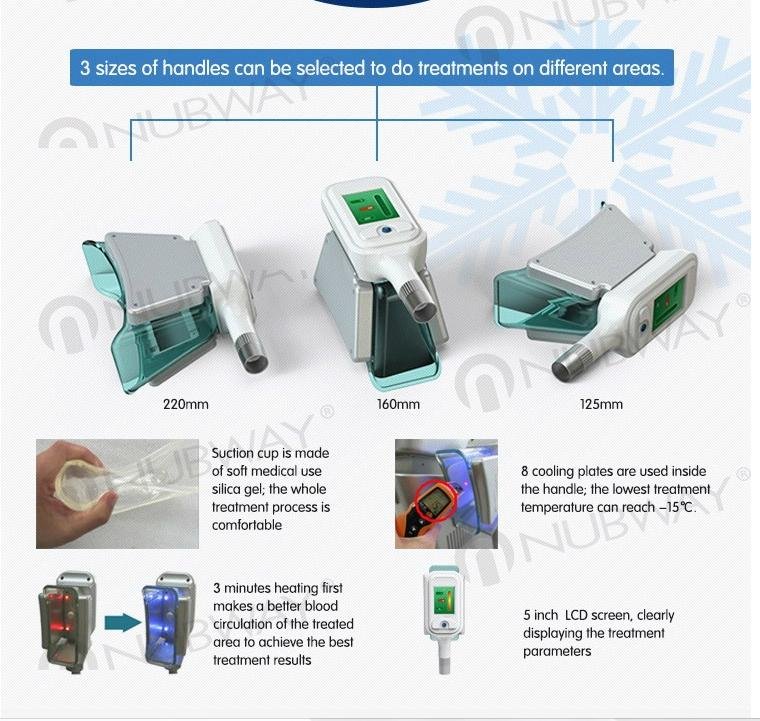 2016 hottest! 5 handles cryolipolysis fat freezing  slimming machine with CE  4