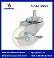 2 Inch White Nylon Caster With Side Brake 1