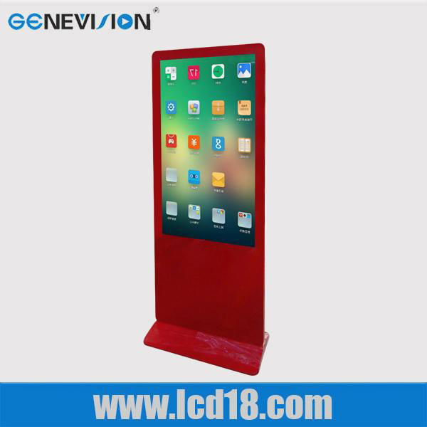 Red 55 inch advertising display ipad appearance 3g wifi digital kiosk LCD/LEDkio