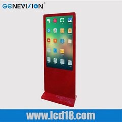 Red 55 inch advertising display ipad appearance 3g wifi digital kiosk LCD/LEDkio