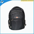 Large capacity black 600D polyester laptop computer backpack