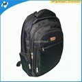 Large capacity black 600D polyester laptop computer backpack 2