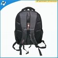 Large capacity black 600D polyester laptop computer backpack 3