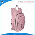 Pink nylon children school backpack for