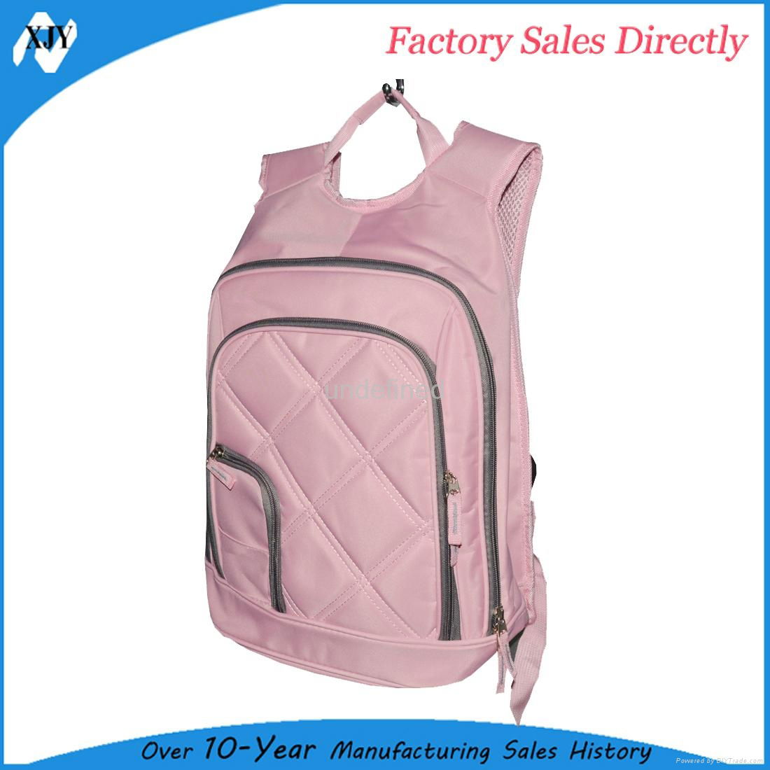 Pink nylon children school backpack for gilrs 3