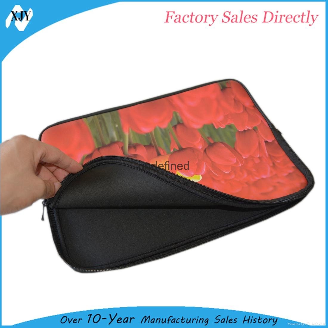 Fashion custom printing pu leather ladies laptop sleeve bag pouch 4