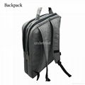 Snow pattern polyester pvc coating ultral slim waterproof gray laptop backpck 3