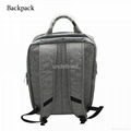 Snow pattern polyester pvc coating ultral slim waterproof gray laptop backpck 4