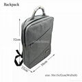 Snow pattern polyester pvc coating ultral slim waterproof gray laptop backpck